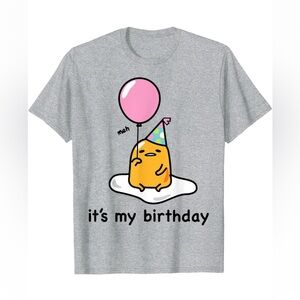Gudetama Birthday T-Shirt - Gray